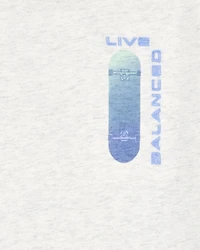 Kid Short-Sleeve Skateboard Tee - Grey