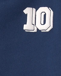 Baby Boy Varsity French Terry Pullover Sweatshirt - Navy Blue