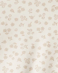 Baby Girl Floral Print French Terry Long-Sleeve Pullover Sweatshirt - Ivory