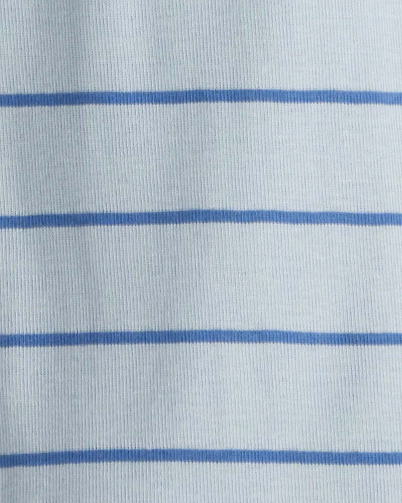 Boys Chili Pepper Print 100% Cotton Long-Sleeve Snug Fit 4-Piece Pajamas - Blue