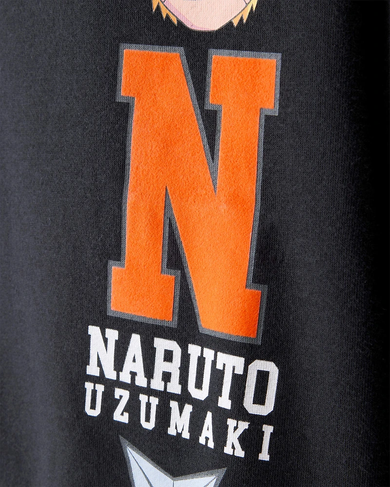 Boys Naruto Anime Pullover Sweatshirt - Black