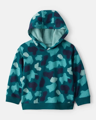 Toddler Boy Camo Hoodie - Teal