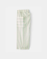 Toddler Girl Striped Pants - Green/Ivory