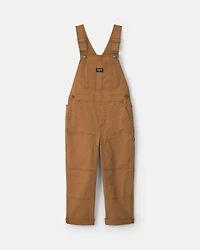 Boys Twill Overalls - Brown