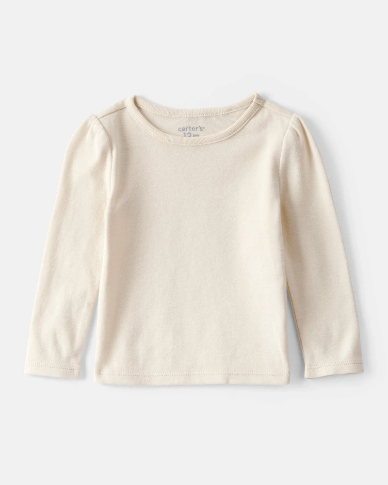 Baby Girl 2-Piece Leopard Print Cotton Long-Sleeve Dress Set - Brown