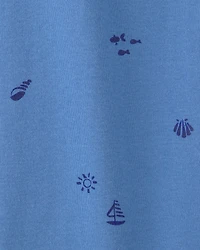 Baby Girl 5-Pack Beach Multipack Bodysuits - Red/White/Blue