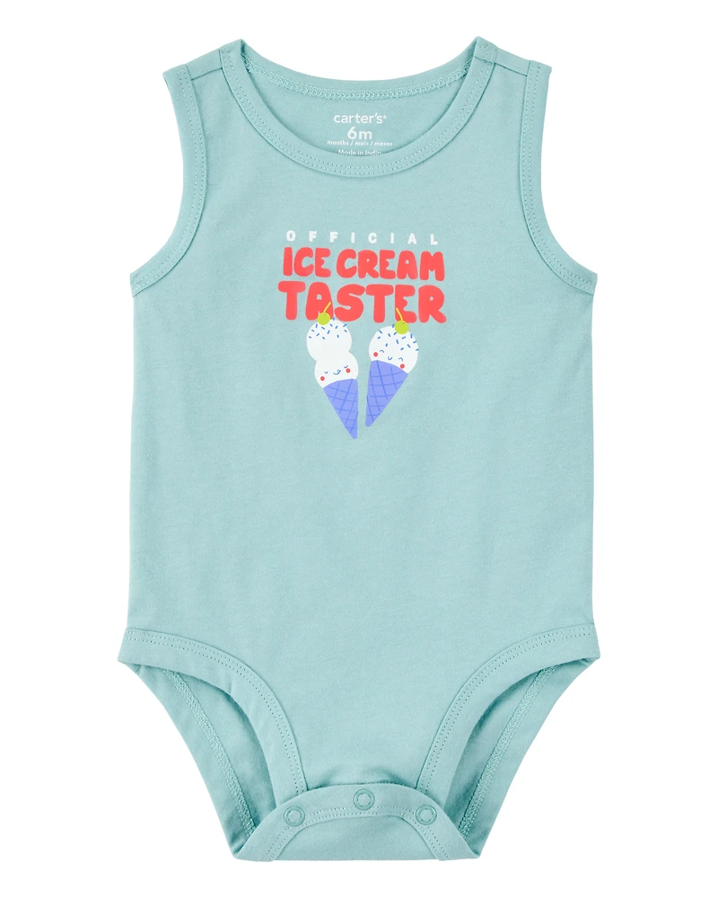 Baby Official Ice Cream Taster Sleeveless Bodysuit