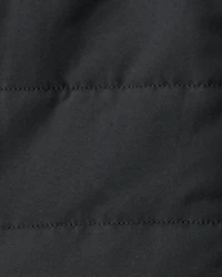 Baby Boy 3-Piece Quilted Vest Outfit Set - Grey/Black