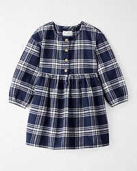 Toddler Girl Organic Cotton Flannel Dress