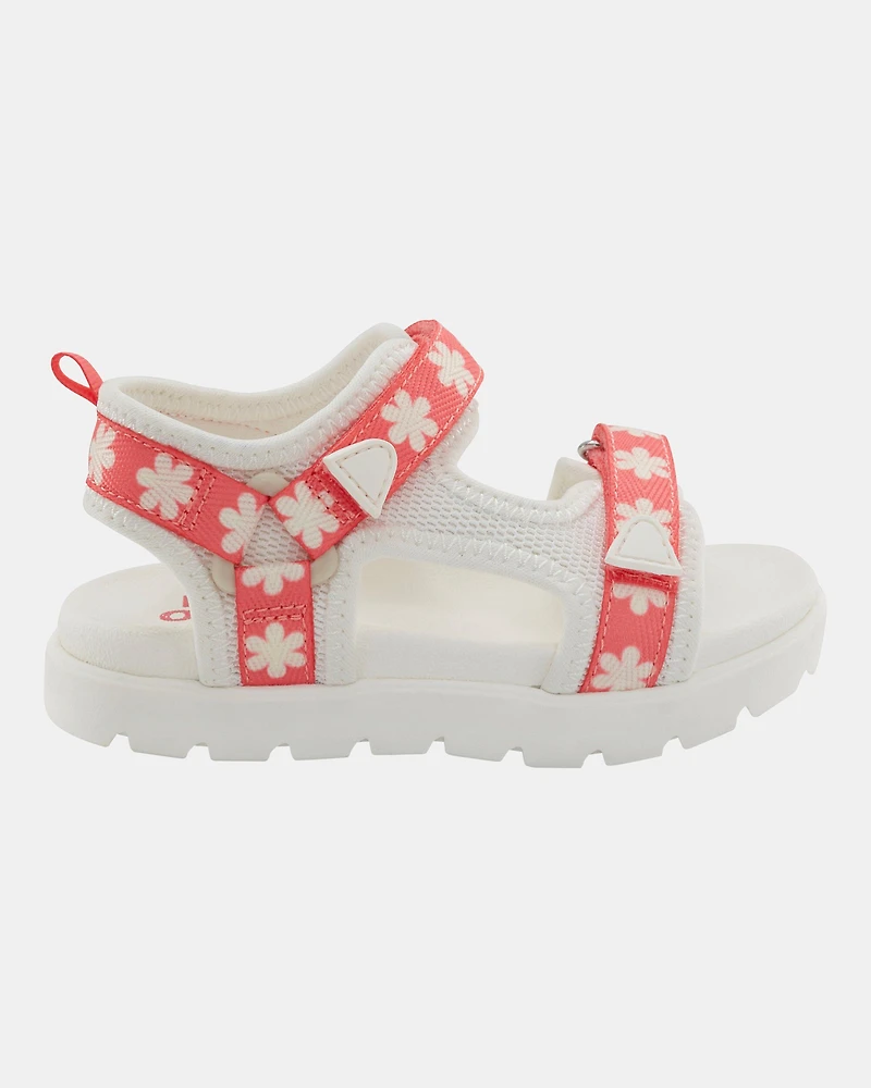 Toddler Girl Casual Floral Meadow Sandals - Orange