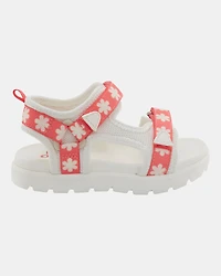 Toddler Girl Casual Floral Meadow Sandals - Orange
