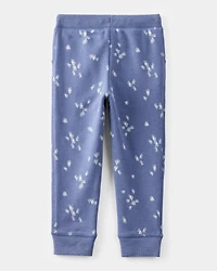 Toddler Girl 2-Piece Heart Print Logo Jacket & Joggers Set - Blue