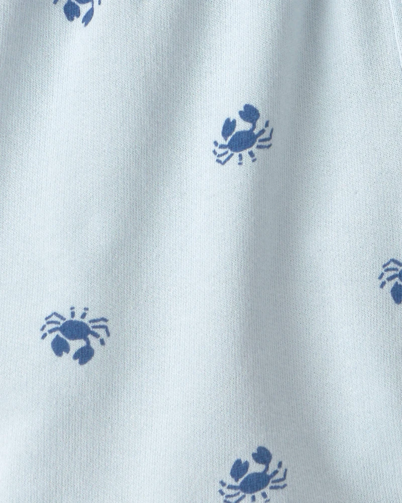 Toddler Boy 2-Piece Crab Short-Sleeve Top & Short Set - Blue