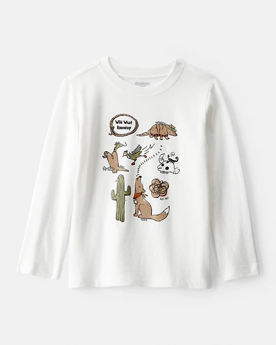 Toddler Boy Desert Graphic Tee - White