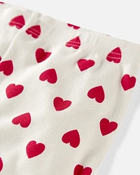 Kid Organic Cotton Pajamas in Forever Hearts Print