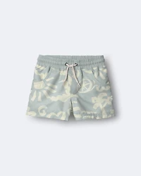 Toddler Boy Tropical Swim Trunks - Light Blue