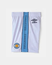 Kids Umbro Argentina Mesh Soccer Shorts - Light Blue/White