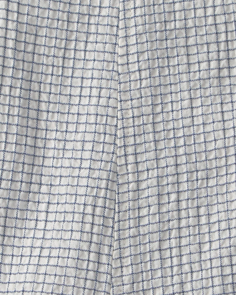 Baby Organic Cotton Seersucker Gauze Shortalls