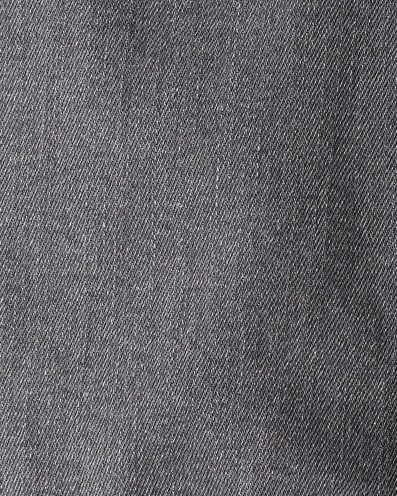 Baby Girl Heart Pocket Barrel Jeans - Black