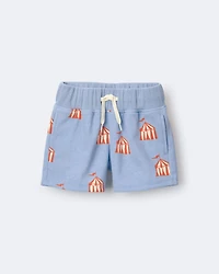 Toddler City Park™ Short in Big Top Print - Blue