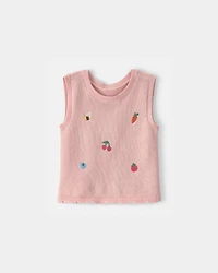 Baby Girl Summer Icon Tank Top - Pink