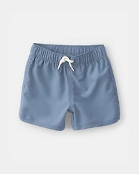 Baby Boy 3-Piece Palm Tree Long-Sleeve Rashguard Swimsuit Set - Blue/White