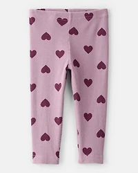 Baby Girl Teddy Fleece Quarterzip & Legging Set - Purple