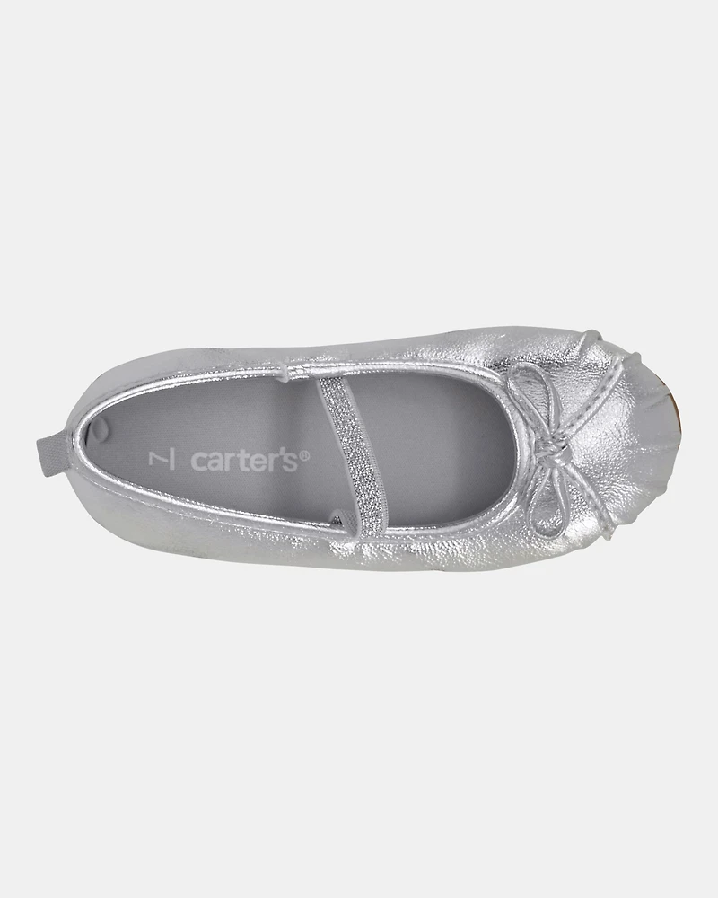 Toddler Ballet Slippers - Silver