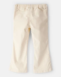 Toddler Girl Flare Pants - Ivory
