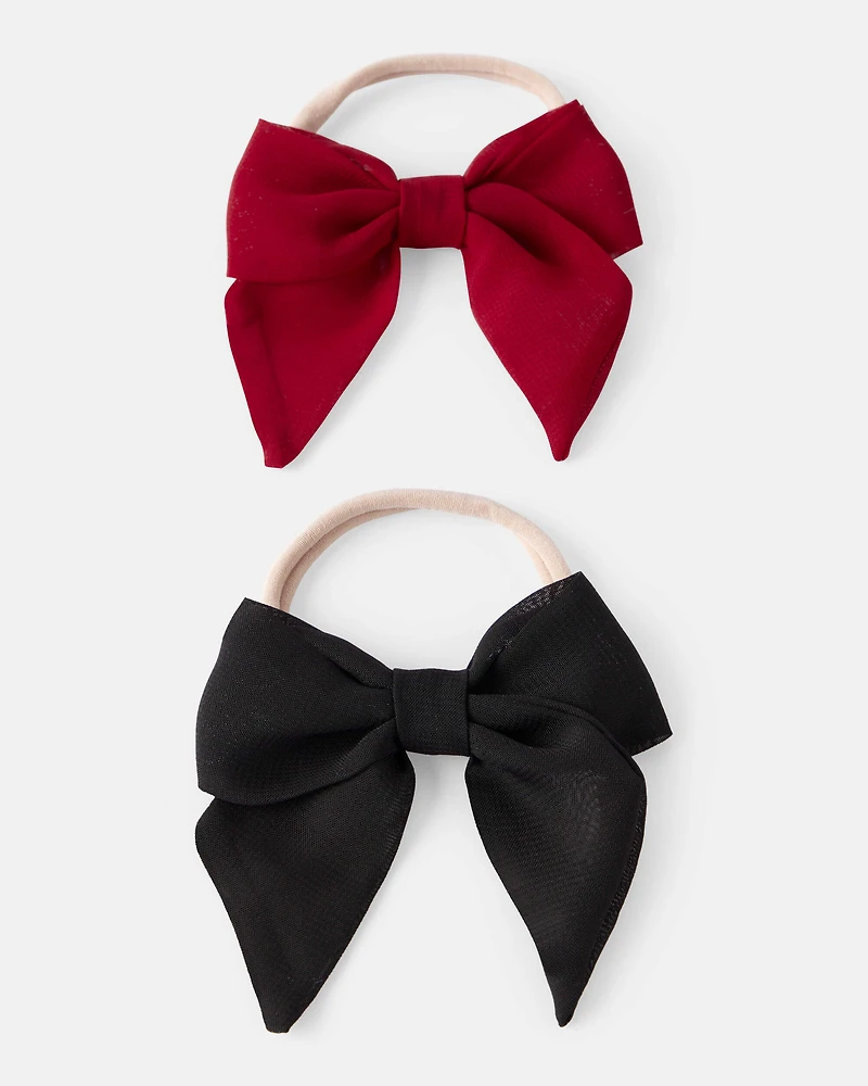 Baby Girl 2-Pack Bow Hairbands