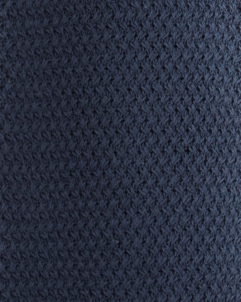 Toddler Organic Cotton Sweater Knit Polo Shirt