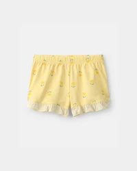 Toddler Girl Floral Sleeveless Loose Fit 2-Piece Pajama Set - Yellow