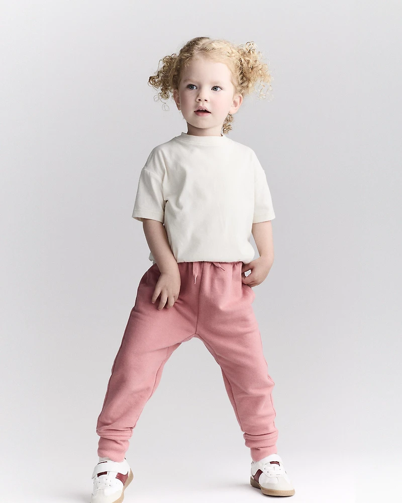 Toddler Neutral Short-Sleeve Relaxed Tee - Cream