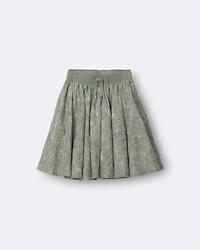 Toddler Girl Avenue Twirl™ Embroidered Midi Skirt in Floral Print - Green