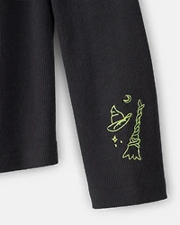 Girls Wicked Elphaba Rib Top - Black