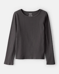 Girls 2-Piece Plaid Long-Sleeve Dress Set - Black/White