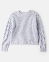 Girls Long-Sleeve Sweater - Blue