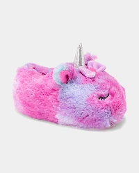 Girls Unicorn Slippers - Pink/Purple