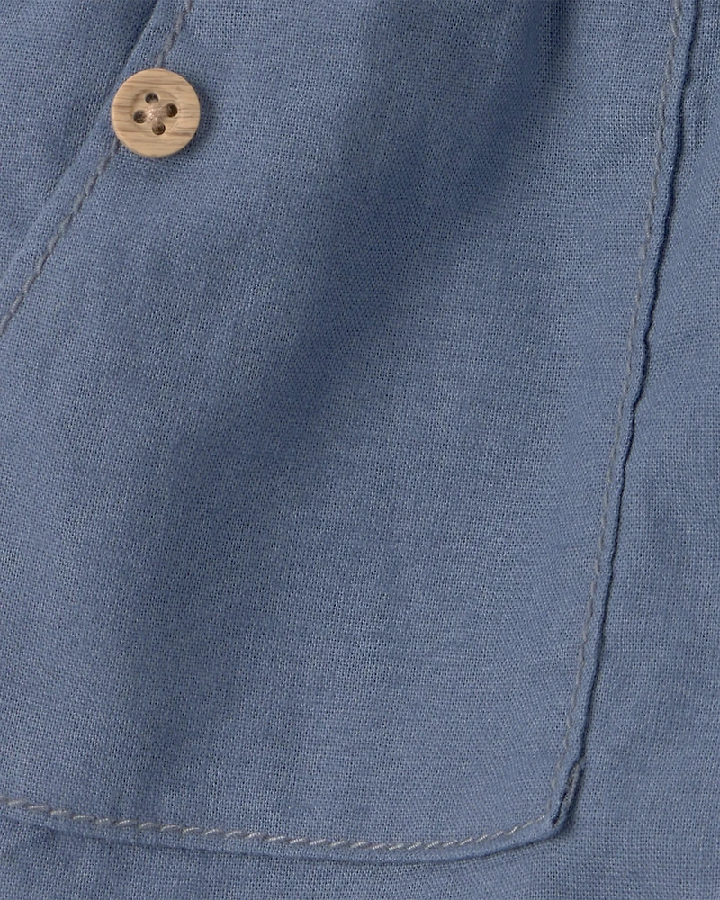 Baby Boy 2-Piece Plaid Shirt & Pant Set - Blue