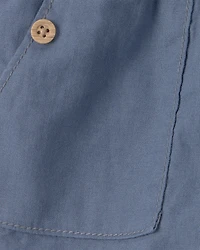 Baby Boy 2-Piece Plaid Shirt & Pant Set - Blue