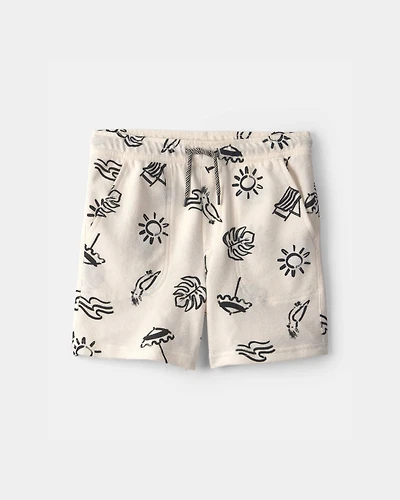 Boys Beach Pocket Shorts - Black/Ivory