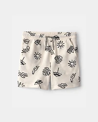Boys Beach Pocket Shorts - Black/Ivory