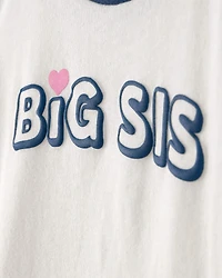 Toddler Girl 'Big Sis' Graphic Tee - Ivory