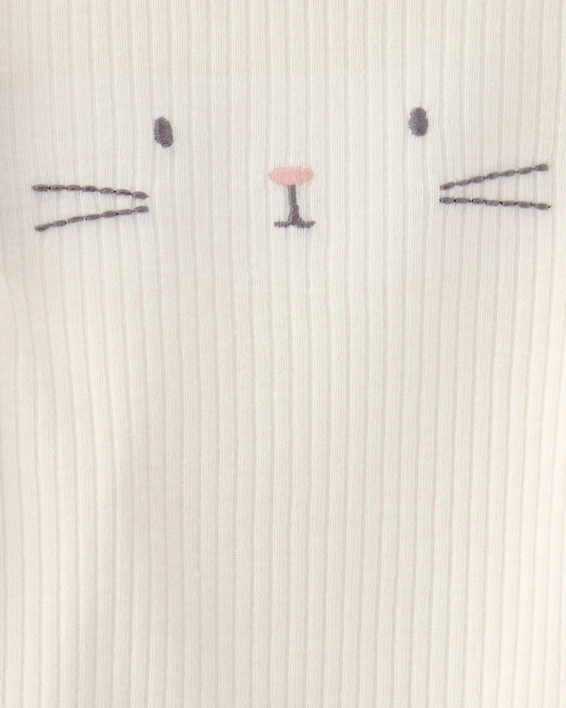 Baby 2-Piece Easter Bunny Rib Tee & Pant Set - Cream