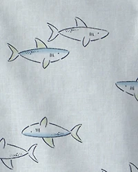 Baby Boy 3-Piece Shark Top & Short Set - Blue
