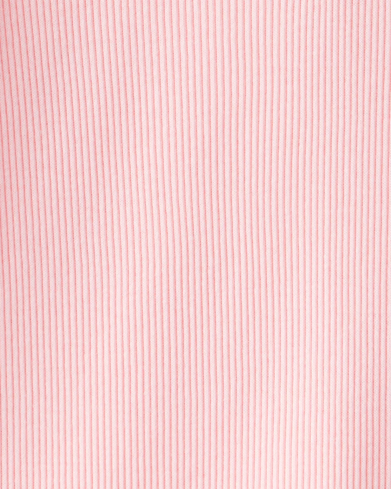 Toddler Girl Cotton Long-Sleeve Henley Top - Pink