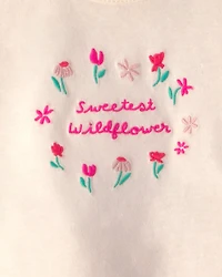 Baby Girl 3-Piece 'Sweetest Wildflower' Outfit Set - Pink/Cream