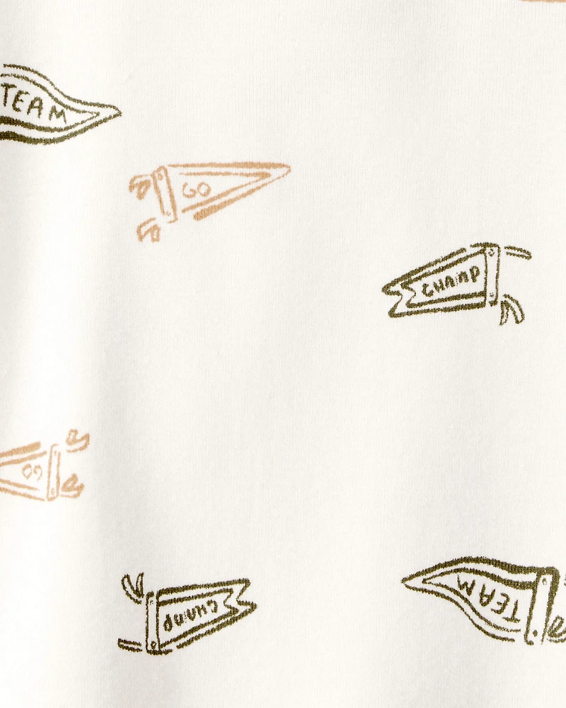 Baby 2-Piece Team Champ Tee & Overall Set - Ivory/Olive