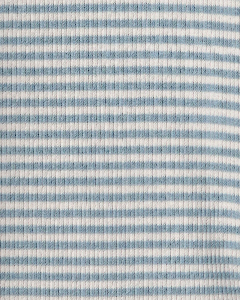 Baby Girl 3-Pack Organic Cotton Flutter Bodysuits in Stripes
