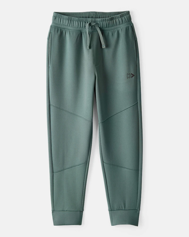 Boys 2-Piece Quarter-Zip Pullover & Active Joggers Set - Green